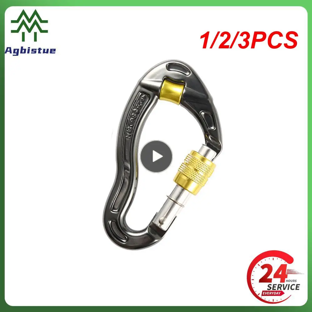 

1/2/3PCS Screwgate Climbing Mountaineering Carabiner Buckle with Pulley Wheel for Tree Carving Arborist Rigging Rappelling