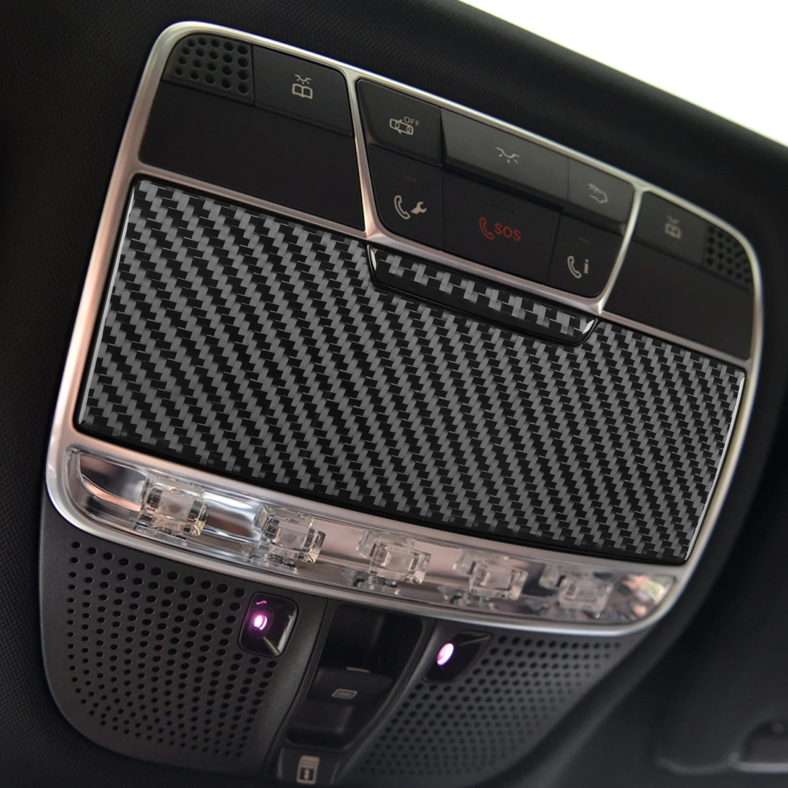 Для Benz S-Class w222 2013-2020 углеродное волокно внутренняя отделка крыши автомобиля