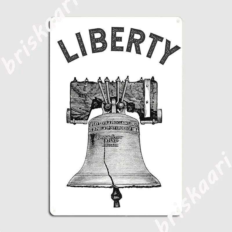 

Металлическая вывеска The Liberty Bell, домашний Ретро Настенный декор, настенная пещера, оловянные плакаты