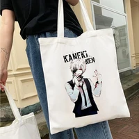 anime tokyo ghoul print shoulder bag canvas bag harajuku shopper bag fashion casual women ulzzang bag high capacity tote handbag