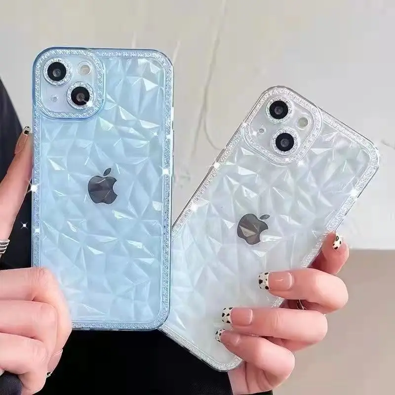 Мягкий чехол для телефона с алмазным рисунком iPhone 11 12 13 Pro Max XS X XR 7 8 Plus SE 2 3 Mini