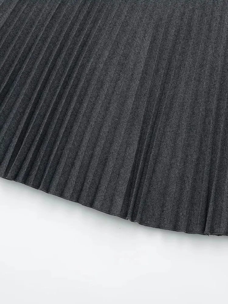 Женская мини-юбка с завышенной талией молнией сбоку