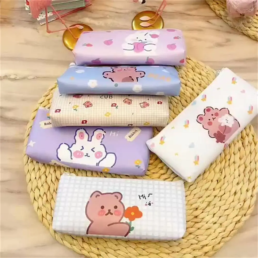 

New Gift Accessories School Supplies Pen Bags Stationery Bag PVC Lovely Pencil Case