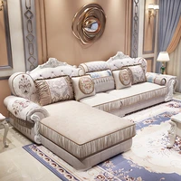 european sofa imperial concubine combination living room small house decoration luxury simple modern three person cloth solid wo