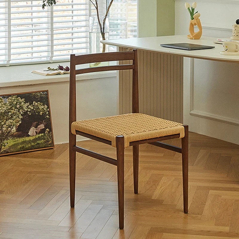 

Минималистичные обеденные стулья для макияжа, напольные стулья для отдыха в спальне, стулья из ротанга для сада, гостиной, мебель для дома