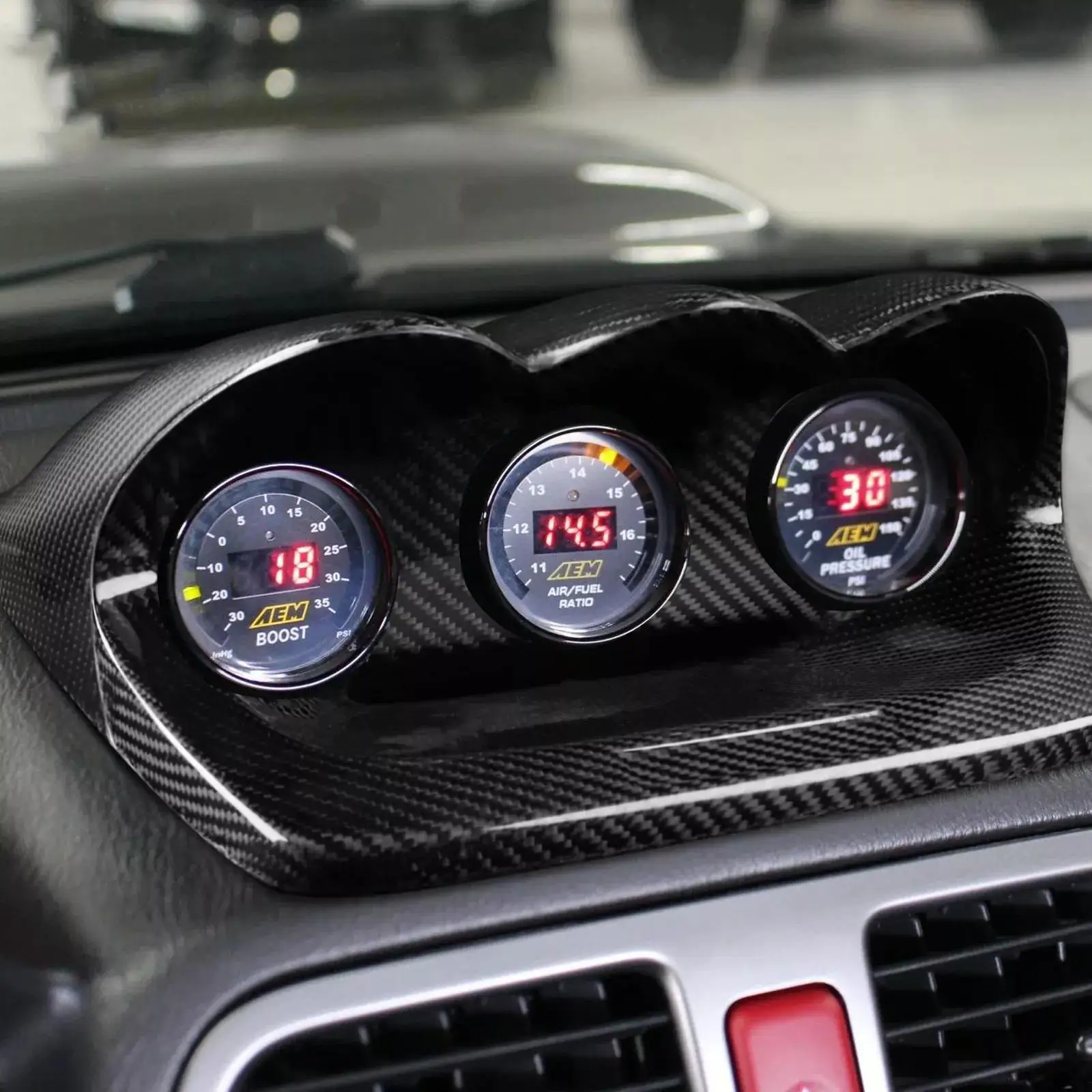 Настоящее углеродное волокно для Subaru Impreza WRX STI GDA 2006-2007 годов крышка рамы с тройным