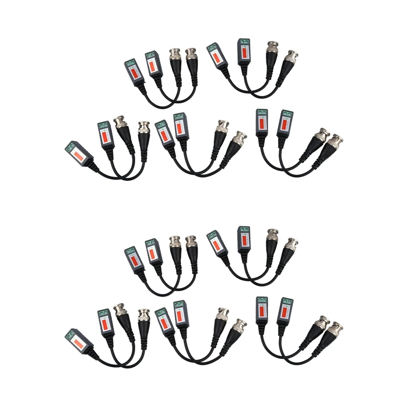 

20X Camera CCTV BNC CAT5 Video Balun Passive Transceiver Cable Adapter Connector