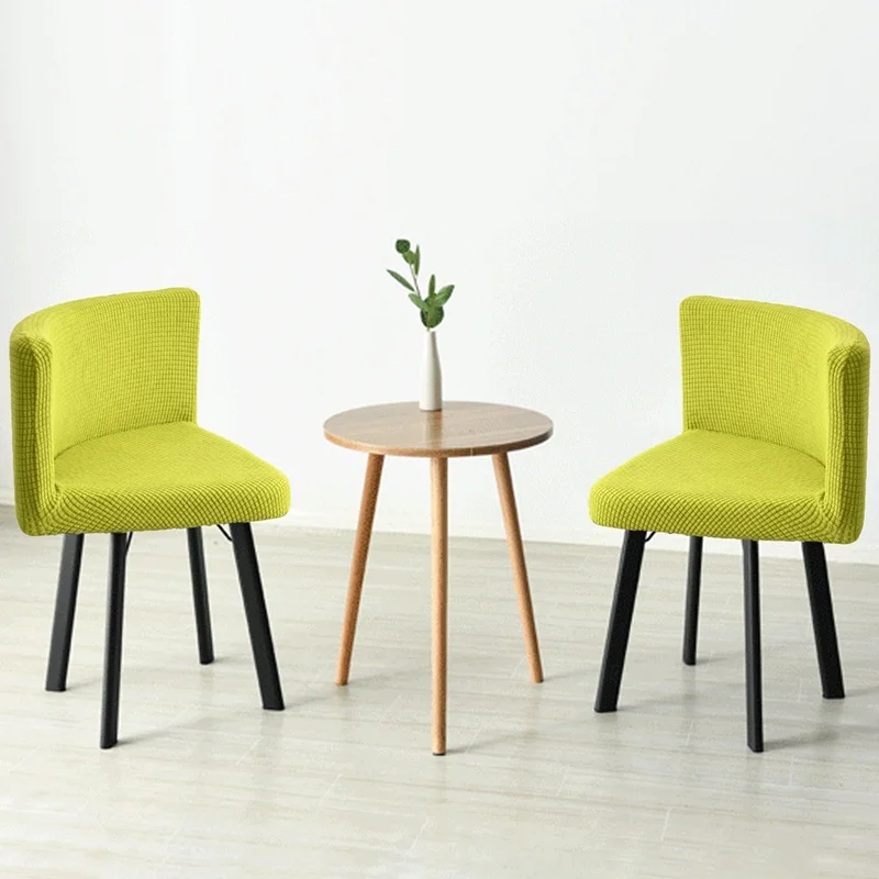 Polar Fleece Cake Chair Cover Modern Curved Back Dining Slipcover Low Seat Funda Silla Bar Home Housse De Chaise |