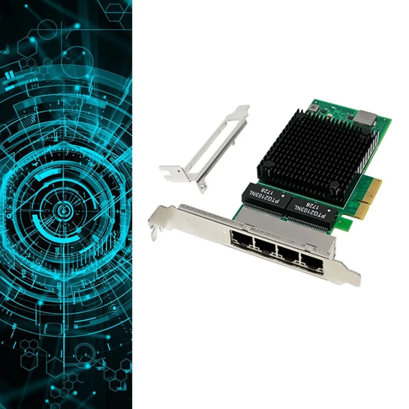 Серверная сетевая карта I340-T4 PCI-E X4 Gigabit 4 порта RJ45 PCI Express X Gen 2 1 5GT/S 82580EB сервер NIC