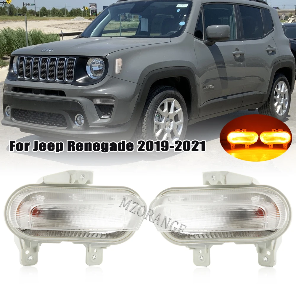 Foglights For Jeep Renegade 2019 2020 Car FogLamp Day light headlight Fog light Car Front Bumper Car Lights Driving headlights