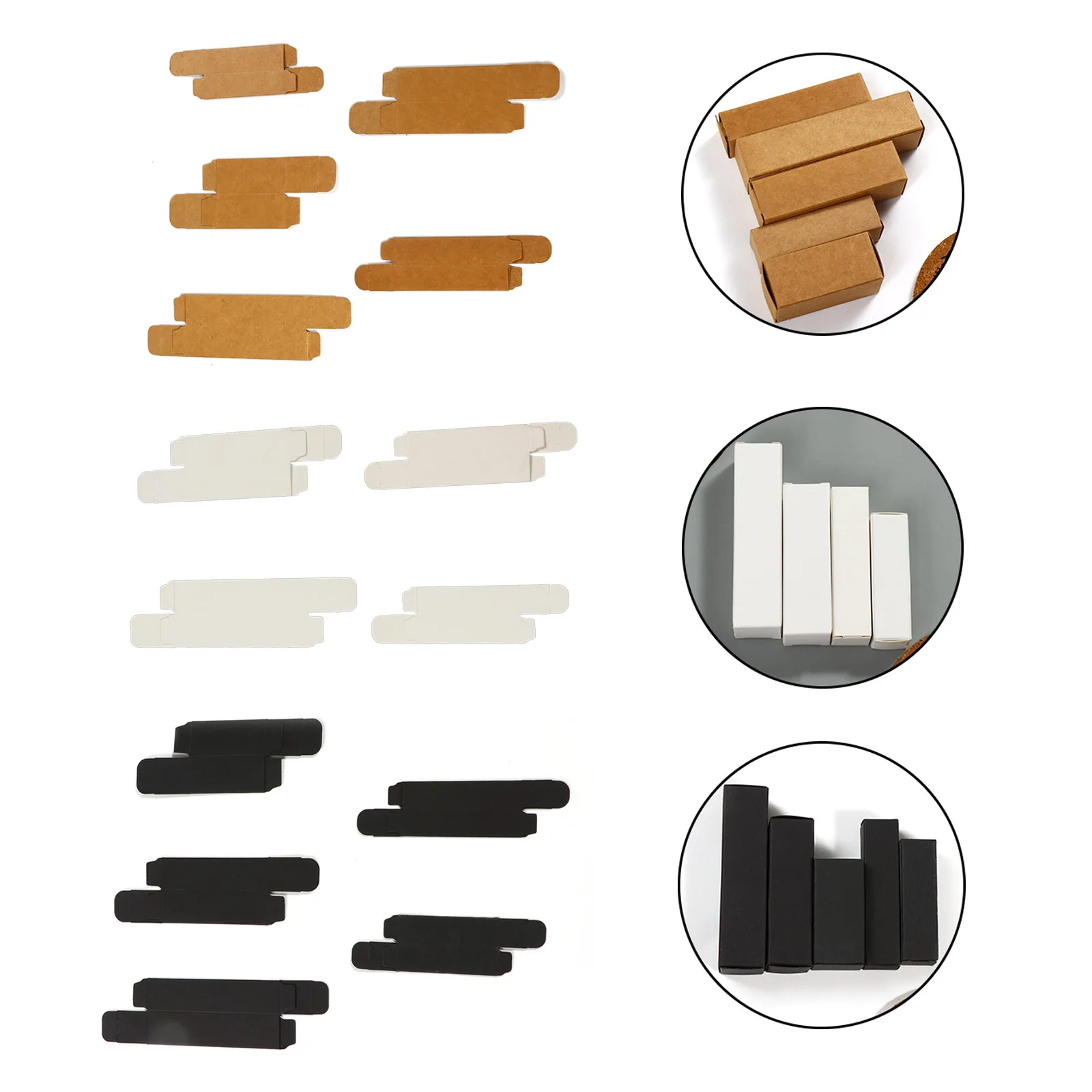 

20 шт. бумажная подарочная упаковка для флакона для помады, прямоугольная фотокоробка для ожерелья, браслета, коробки для доставки, аксессуа...