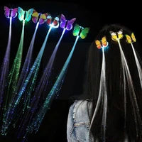 5pcs led flashing hair braid glowing luminescent hairpin christmas ornament novetly wedding gifts party hair clip e2f3