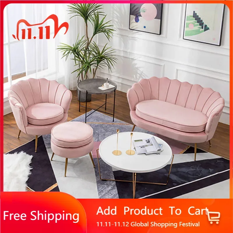 

Living Room Single Sofa Nordic Velvet Armchair Ergonomic Floor Modern Corner Sofa Luxury Modern Chair Home Furniture LQQ20YH