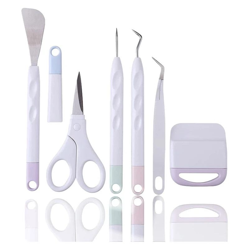 

Набор виниловых инструментов для прополки, скребок для рукоделия, виниловый инструмент для прополки, пинцет, лопатка, маркерная ручка, 6 шт., ...