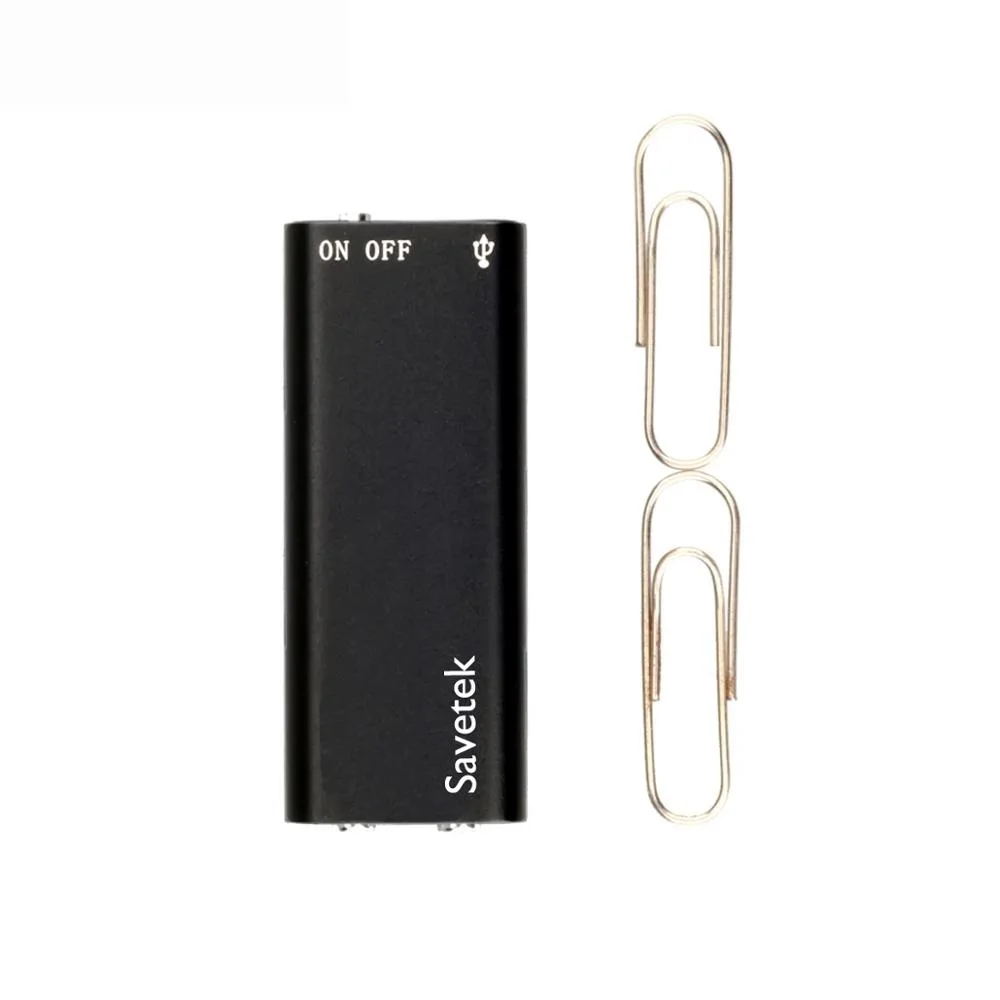 

Savetek Smallest Mini USB Pen Voice Activated 8GB 16GB Digital Audio Voice Recorder Mp3 Player 192Kbps Recording WAV