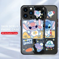 etui coque for apple iphone xs 8 plus 6 7 xr 11 12 14 13 pro max x se mini se2022 stitch astronaut thin shockproof frosted
