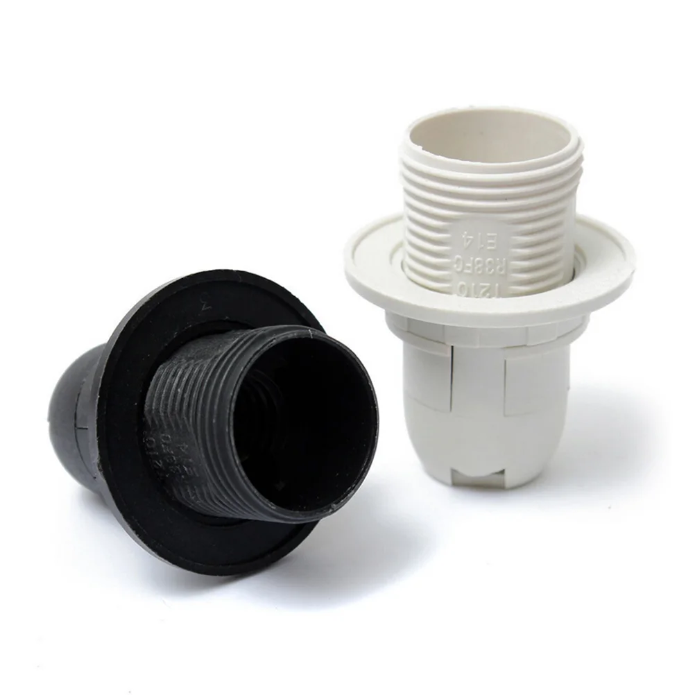 

Black white Edison Screw Es E14 M10 Light Bulb Lamp Holder Pendant Socket & Lampshade Collar