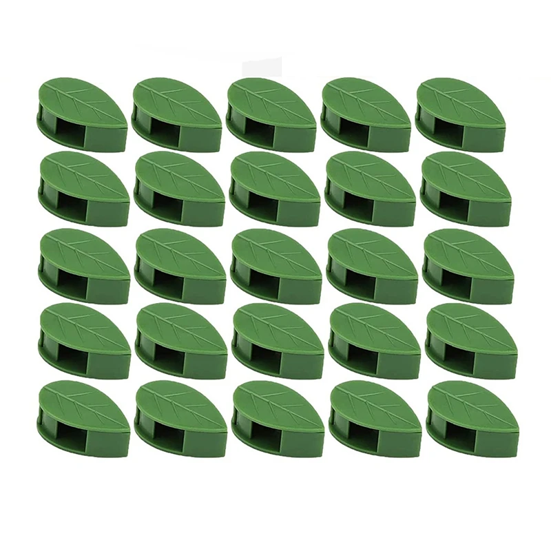 

100 Pcs Plant Climbing Wall Fixture Clips,Green Leaf For Garden Wall Clip,Vines Traction Invisible Holder For Wall Decor
