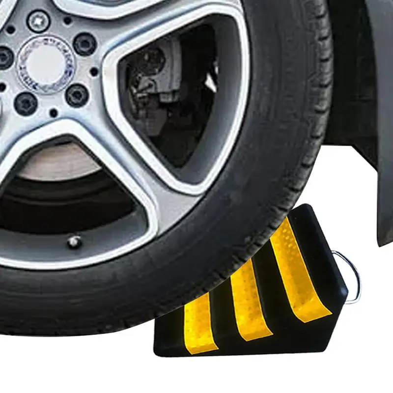 

Wheel Chocks For Travel Trailers High Duty Wheel Chock With Anti-Slip Bottom Grip Ribbed Tire Chock Camper Accessories For Car