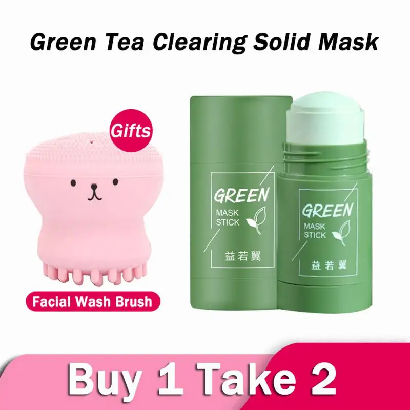 

Green Tea Mask Stick Purifying Clay Oil Control Cleansing Stick Mask Smear Acne Shrink Blackhead For Anti-acne Whitening Mask
