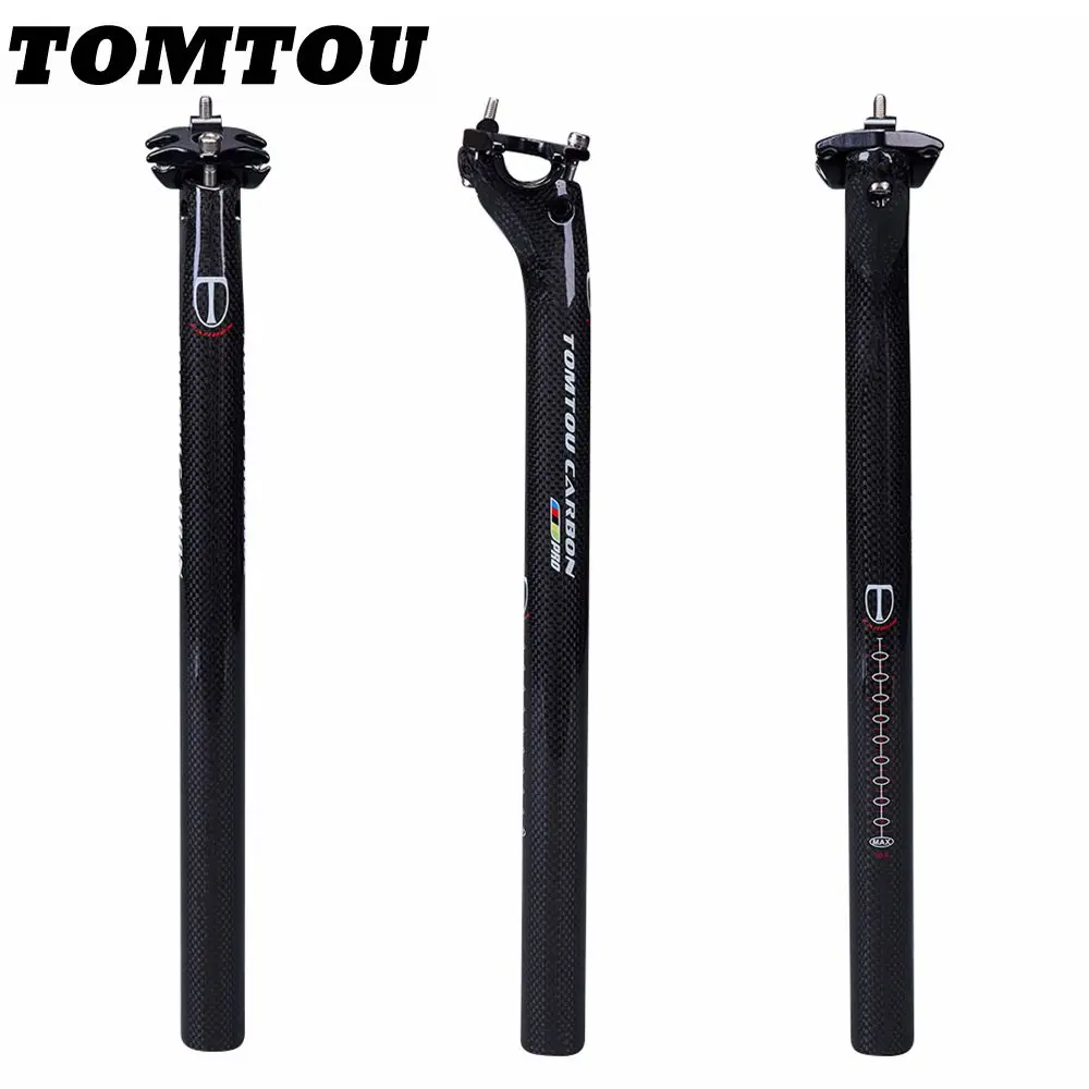 

TOMTOU PRO Carbon Fiber Bicycle SeatPost Cycling MTB Road Bike Mountain Parts Offset 20mm Diameter 27.2mm 30.8mm 31.6mm