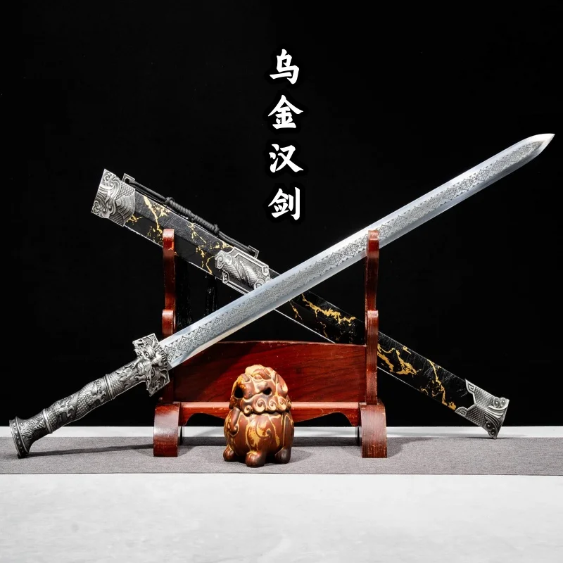 Longquan City Высококачественная марганцевая сталь Встроенный меч Хань и коллекция