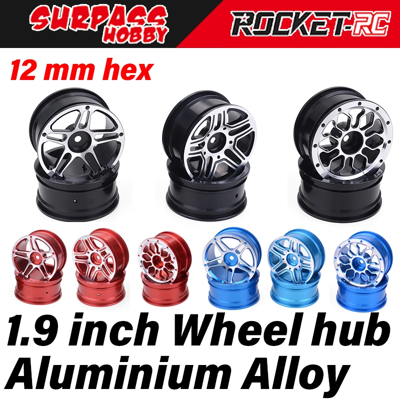 

ZD Racing Surpass 1.9 Inch Wheel Hubs Aluminium Alloy 52mm 12mm Hex Metal Hub Rims for 1/10 Rc Car Crawler Drift Truck Off Road