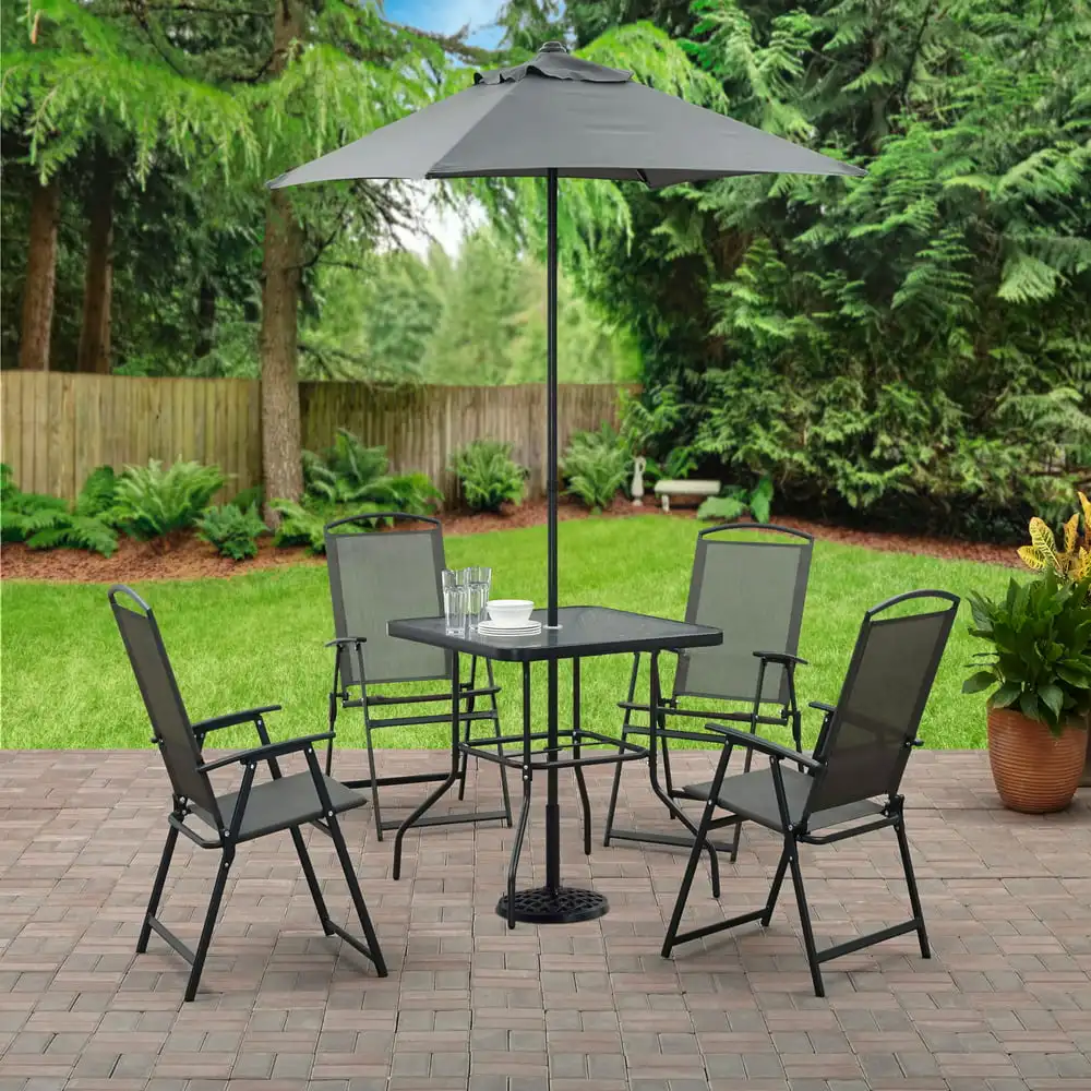 

POPTOP Lane 6 Piece Outdoor Patio Dining Set, Grey