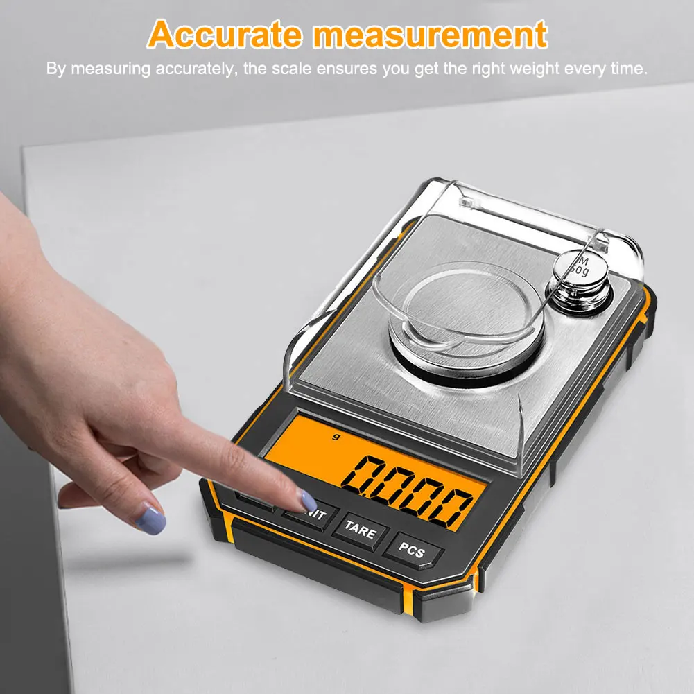 0 001 г/50 г лабораторные прецизионные весы из нержавеющей стали электронные