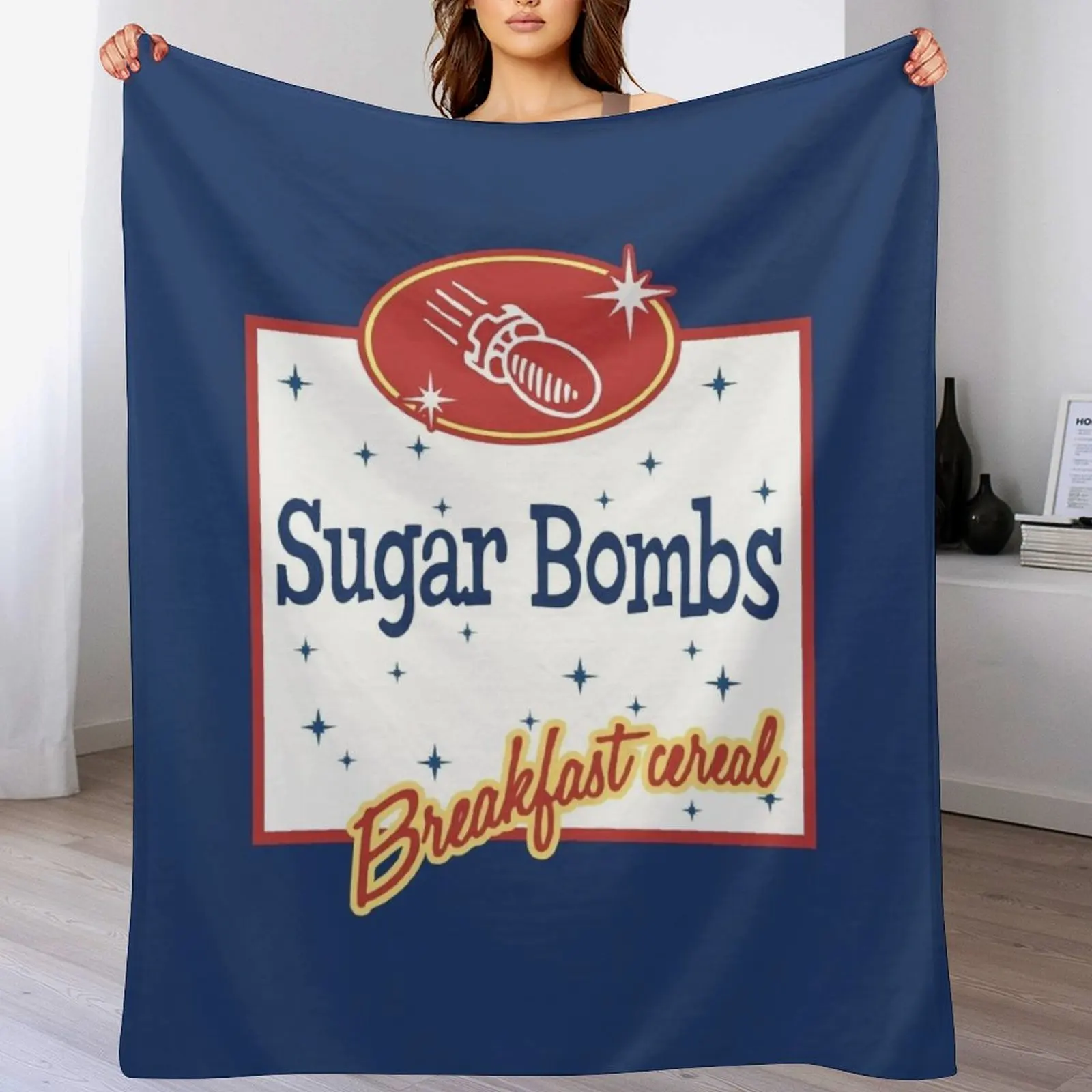 Декоративное одеяло с логотипом Sugar Bombs (полное) Декоративные диваны Забавный