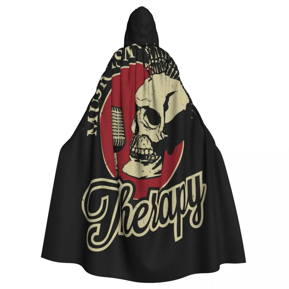 

Rock Music Poster Hooded Cloak Polyester Unisex Witch Cape Costume Accessory