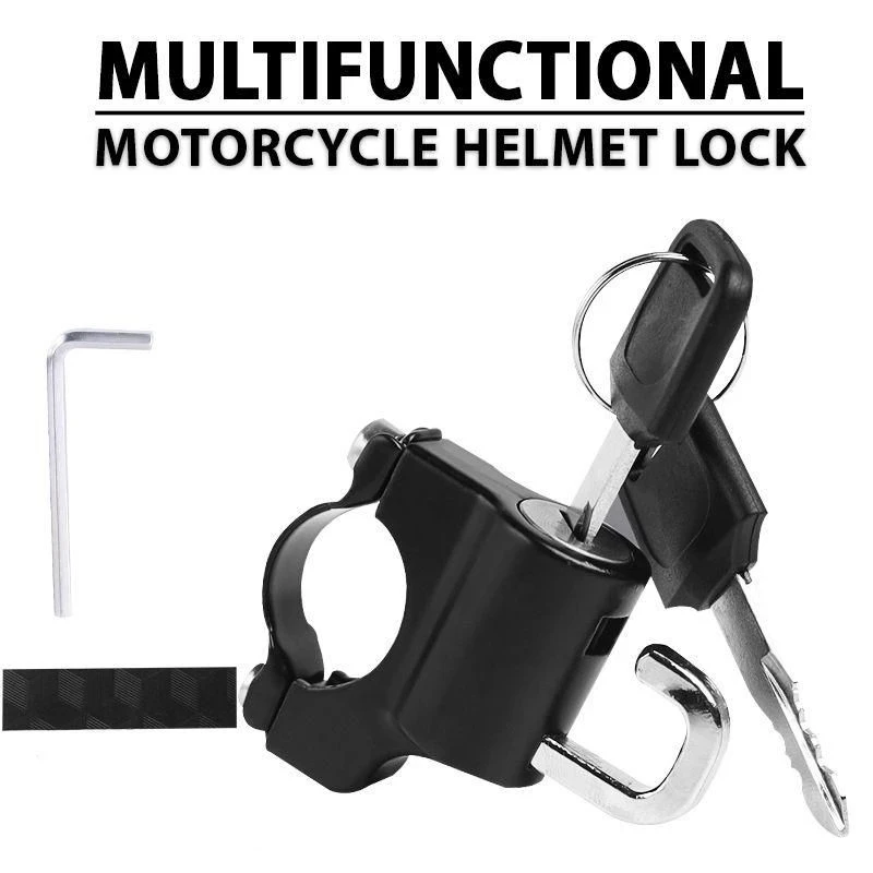 

Motorcycle Helmet Lock Security Metal Padlock 2Keys for 0.9‑1.1in Handlebar Universal Helmet Lock Anti-Theft Helmet Security