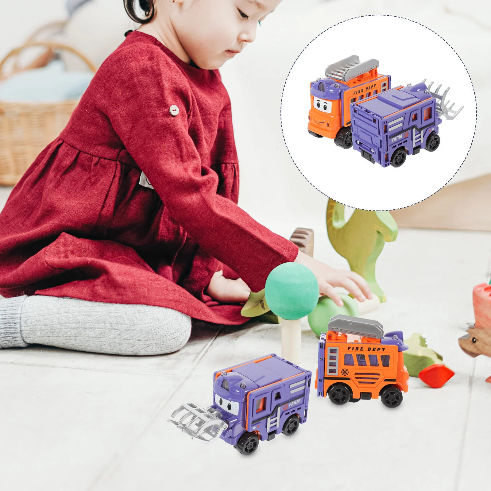 

Transformable Toy Car Boys Girls Construction Car Toy Toddlers Small Truck Toy
