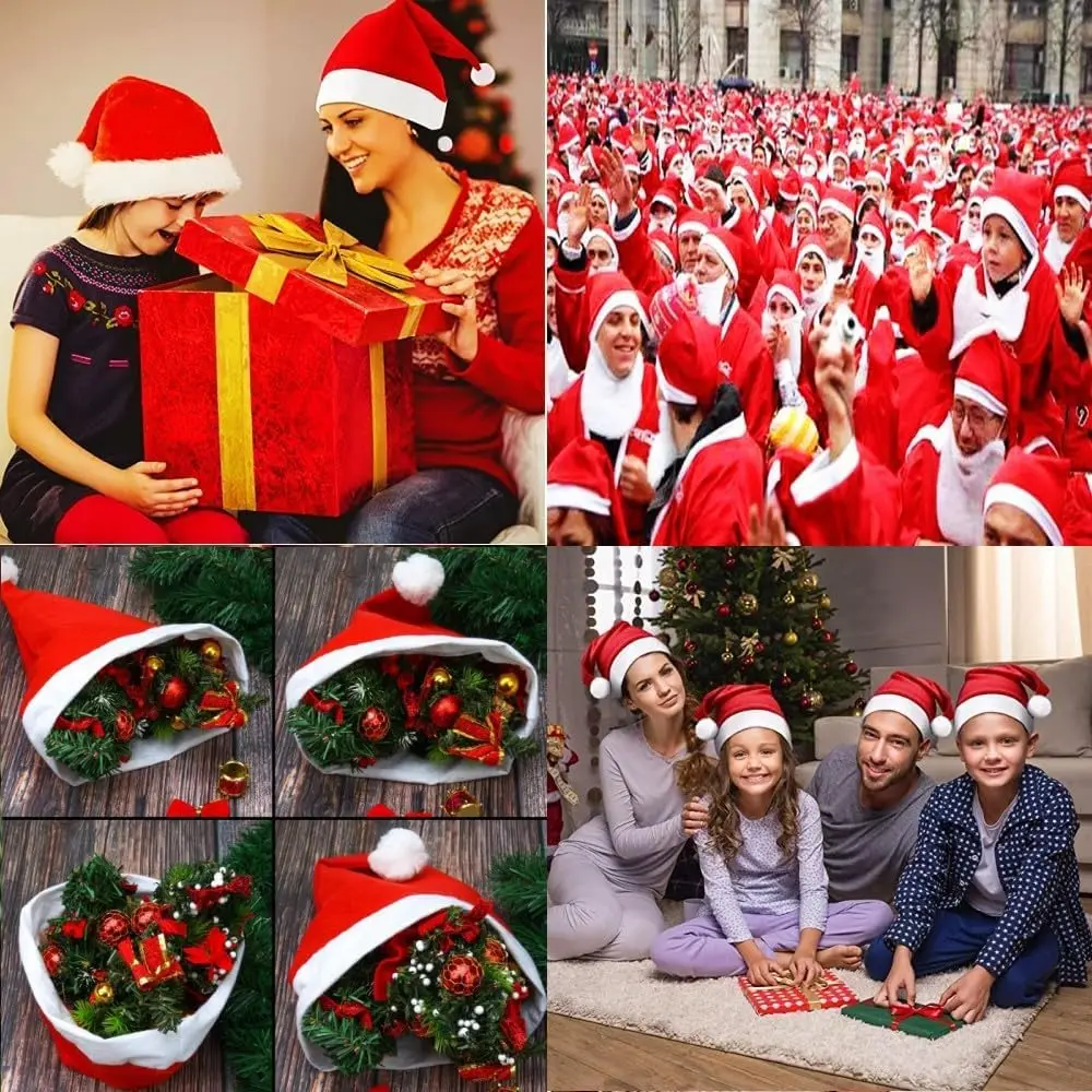 Шапки с надписью &quotMerry Christmas" нетканые ранние шапки для взрослых и детей
