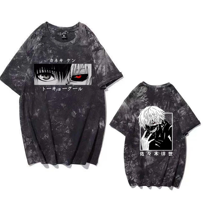 

Japanese Anime Kaneki Ken Tokyo Ghoul T Shirt Men Cool Manga Graphic Summer T-Shirt Casual Grunge Tshirt Streetwear Top Tee Male