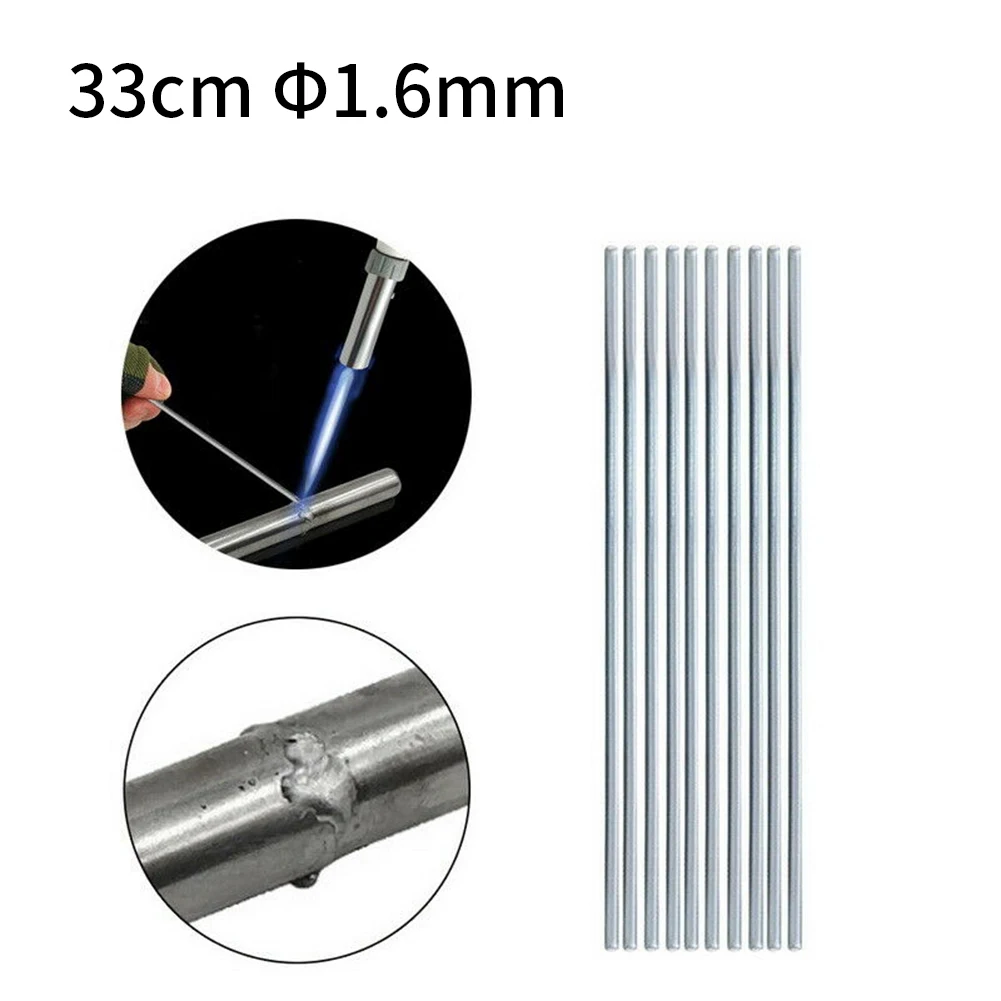 

10Pcs Universal Silver Welding Rod Low Temperature Easy Melt Aluminum Welding Rods Fux Cored No Need Solder Powder Weld Bars