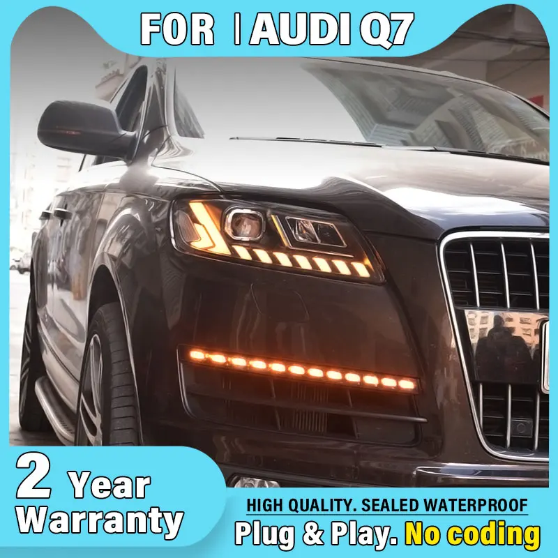 

Car Styling Head Lamp For Audi Q7 2006-2015 led Head Light Lamp DRL Turn Signal Q7 Headlight Lamp LED Headlamp Accessories