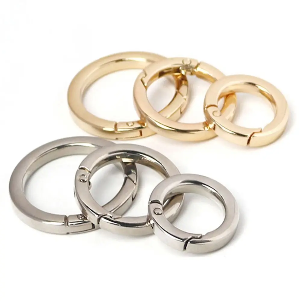 5 шт. пружинные круглые карабины из цинкового сплава