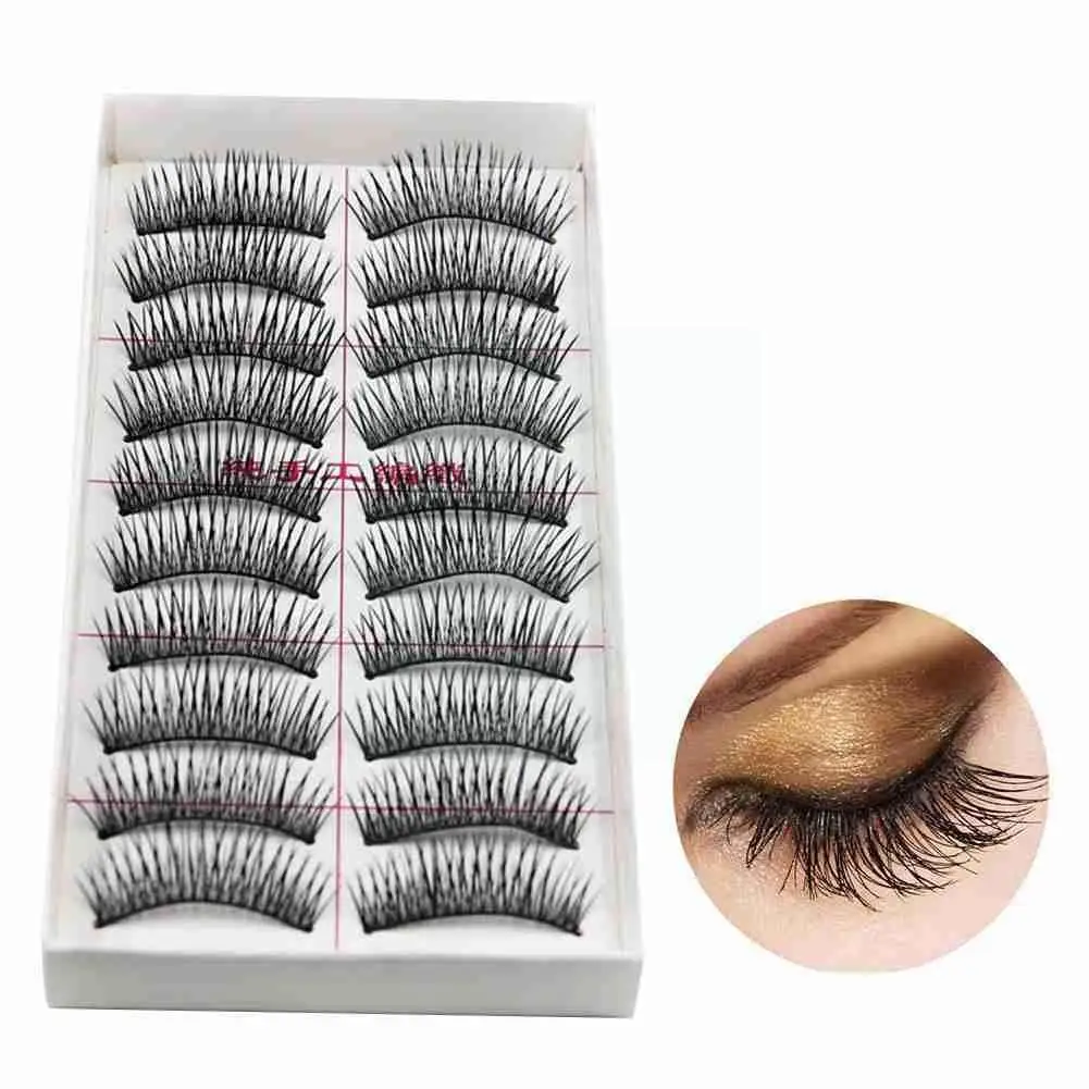 

10 Pairs Natural False Eyelashes Fashion Handmade A604 False Eyelashes Soft Black Eyelash Extension Dramatic Eye Makeup Thi U0z5