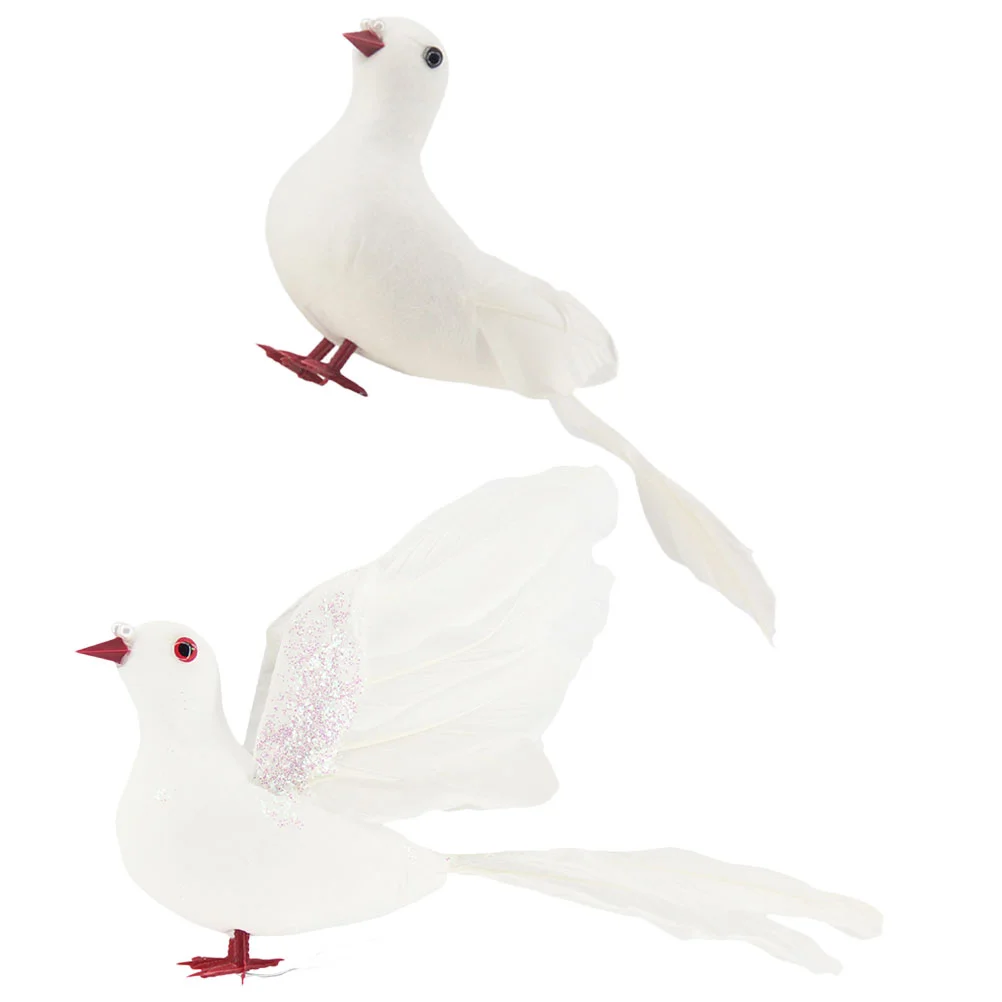 

Simulation Pigeon Bird Decorations Trick Props Sculpture Craft Dove Ornament Lifelike Garden Supply Micro Figurine