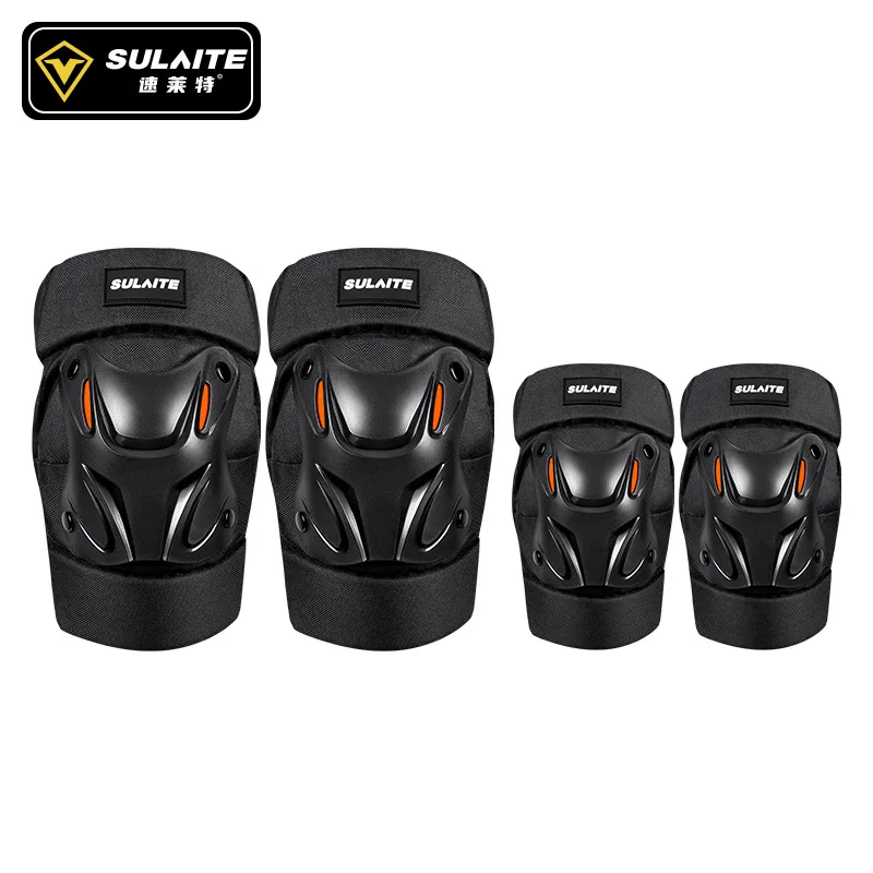 

SULAITE Protective Outdoor Sports Motocross Racing Riding Knee Gear Guard Motorcycle Double Straps Adjustable Elbow & Knee Pads