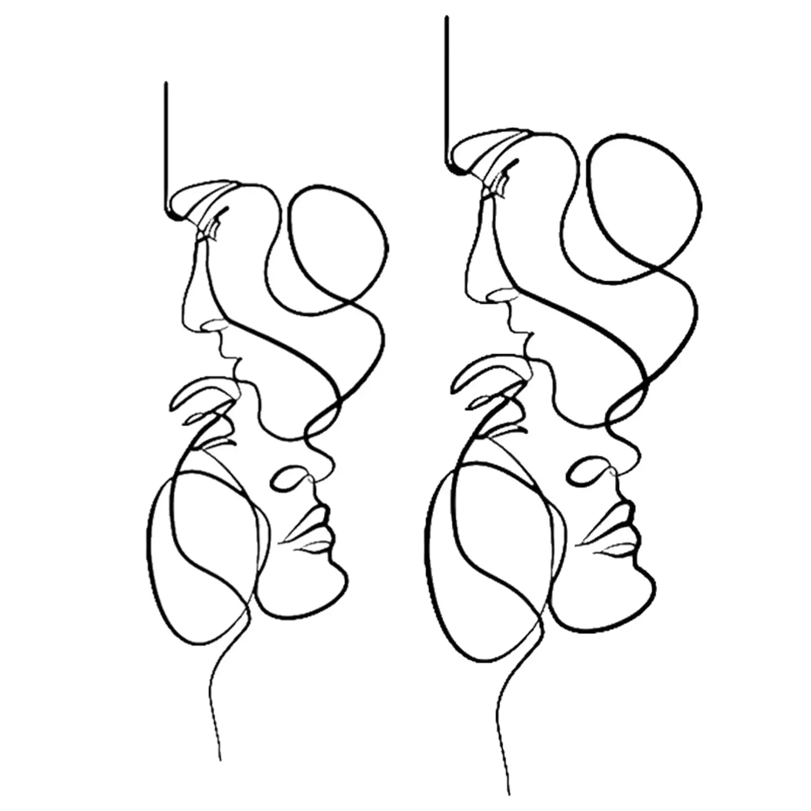

Подвесные скульптуры влюбленная Декоративная Гостиная парные металлические настенные декоративные декорации