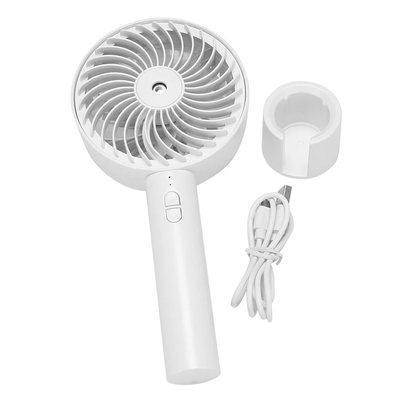 

Portable Spray Fan 20Ml Water Tank Rechargeable Handheld Personal Mister Fan Travel Camping Outdoor White