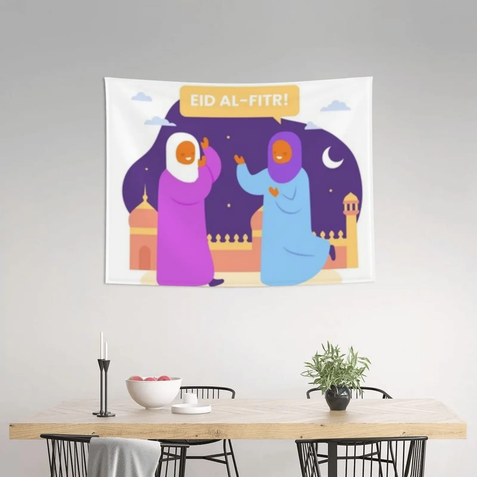 

ИД Мубарак гобелен комната подвесное украшение мусульманский фестиваль Рамадан Настенная картина подарок