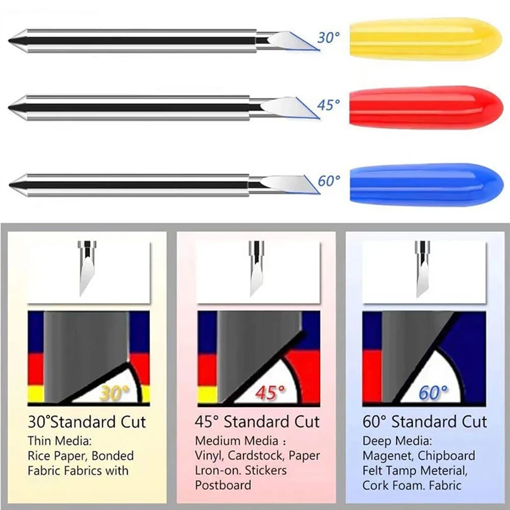 Blades For Cricut Explore 3/Air 2/Air/One/ Cricut Maker 3/Maker Sturdy Housing 30/45/60Degree Plotter Blades For Cricut Cutting images - 6
