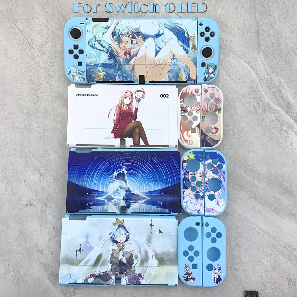 

2022 New Cute Cartoon Anime Soft TPU Skin Protective Case for Nintendo Switch OLED Console JoyCon Controller Housing Shell Cover
