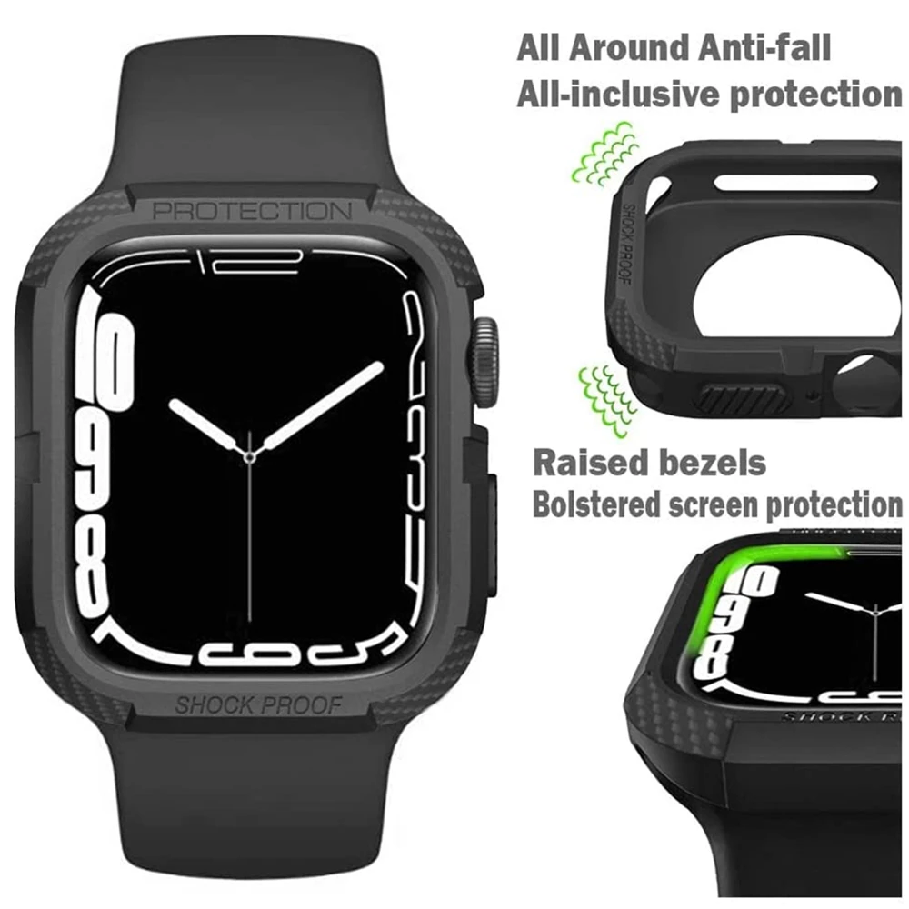 Чехол для apple watch se series 7 6 5 4 45 мм 44 41 40 защитный ударопрочный чехол iwatch 3 42 38 бампер |