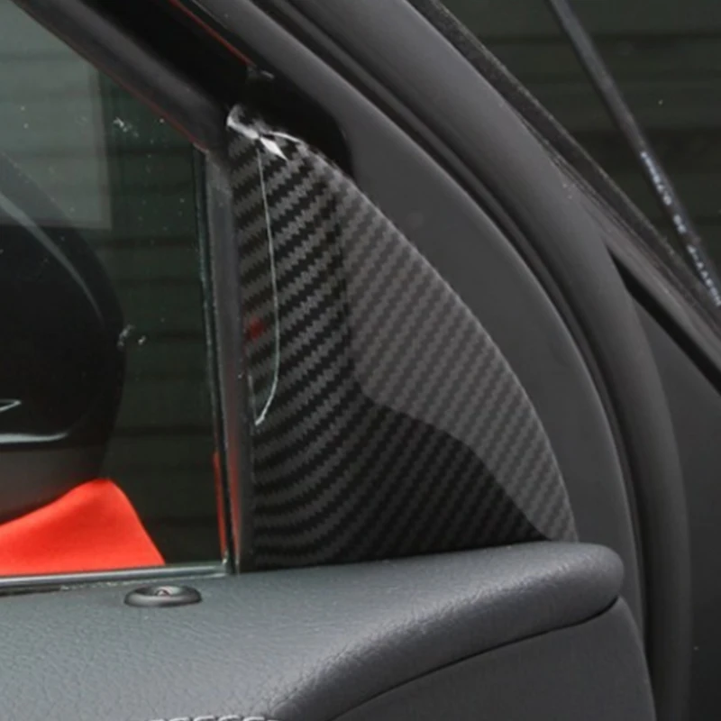 

For Mercedes Benz A Class W177 V177 2019-2022 ABS Carbon Fiber Car Interior A-pillar Triangular Cover Trim Protective Frame