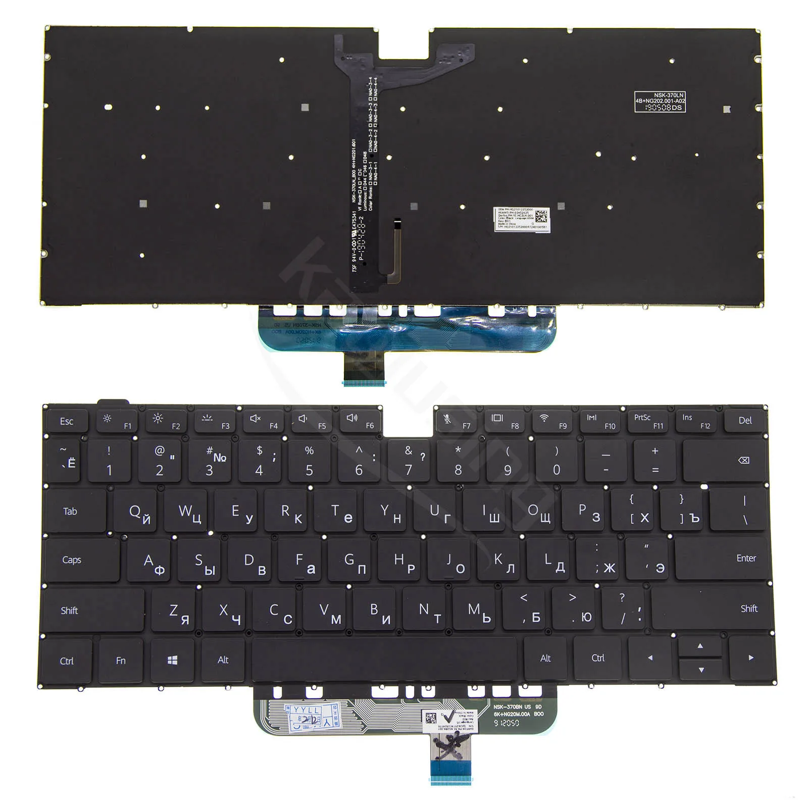 Русская клавиатура для Huawei MateBook D14 D15 Bob Boh NBLK-WAX9X WAQ9HNR WAQ9HNL извест9hnr D 14 15 с