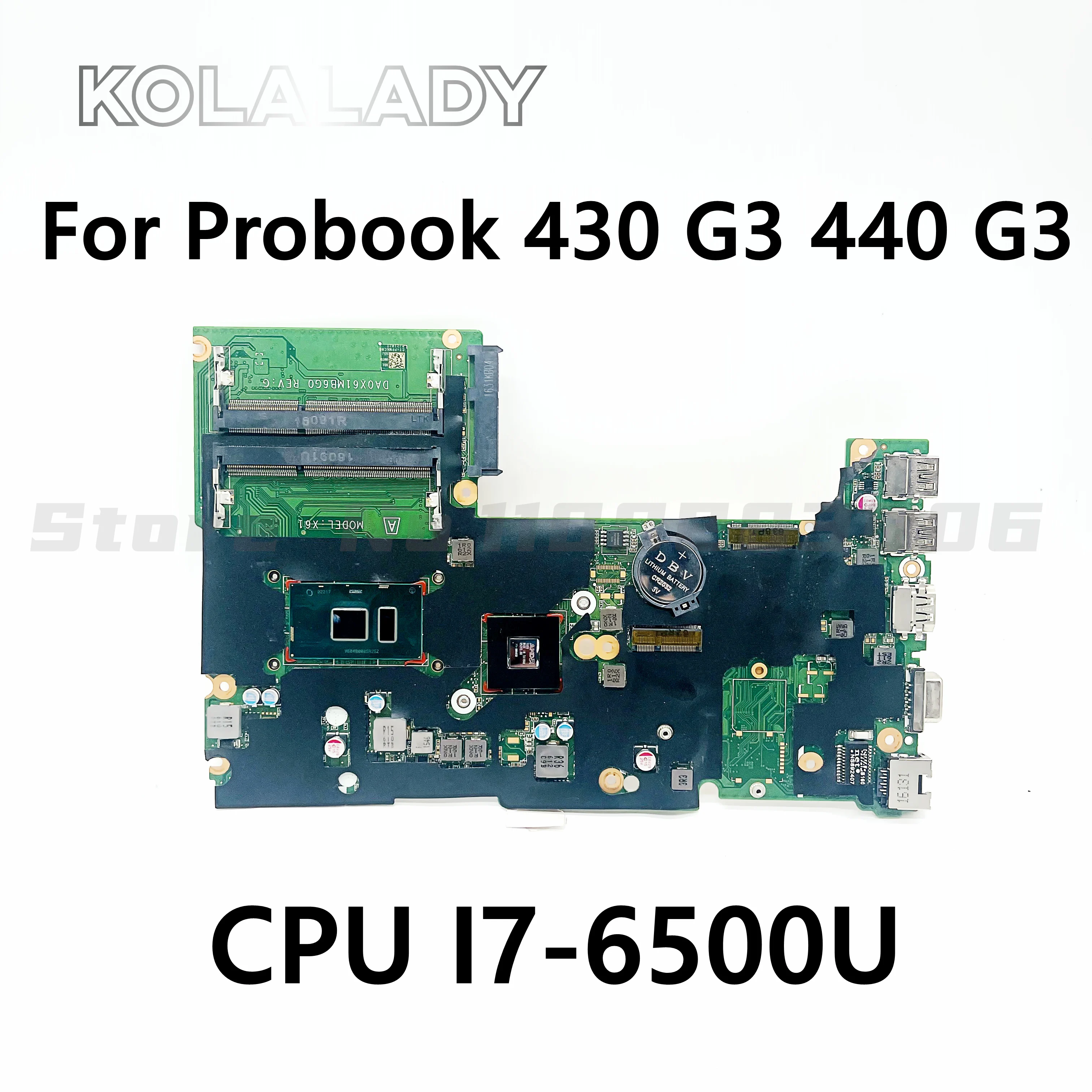 

830947-001 830947-601 For HP Probook 430 G3 440 G3 Laptop motherboard DA0X61MB6G0 With I7-6500U DDR3L R7 M340 2GB 100% Tested